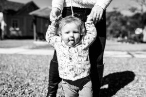 Toddler learning to walk, resilience