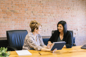 Two female mentoring relationship